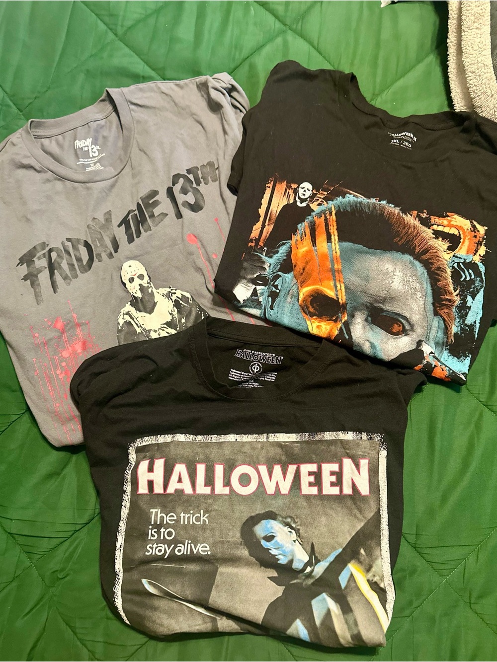 Halloween & Friday the 13th Graphic Tee Pack - Black & Gray